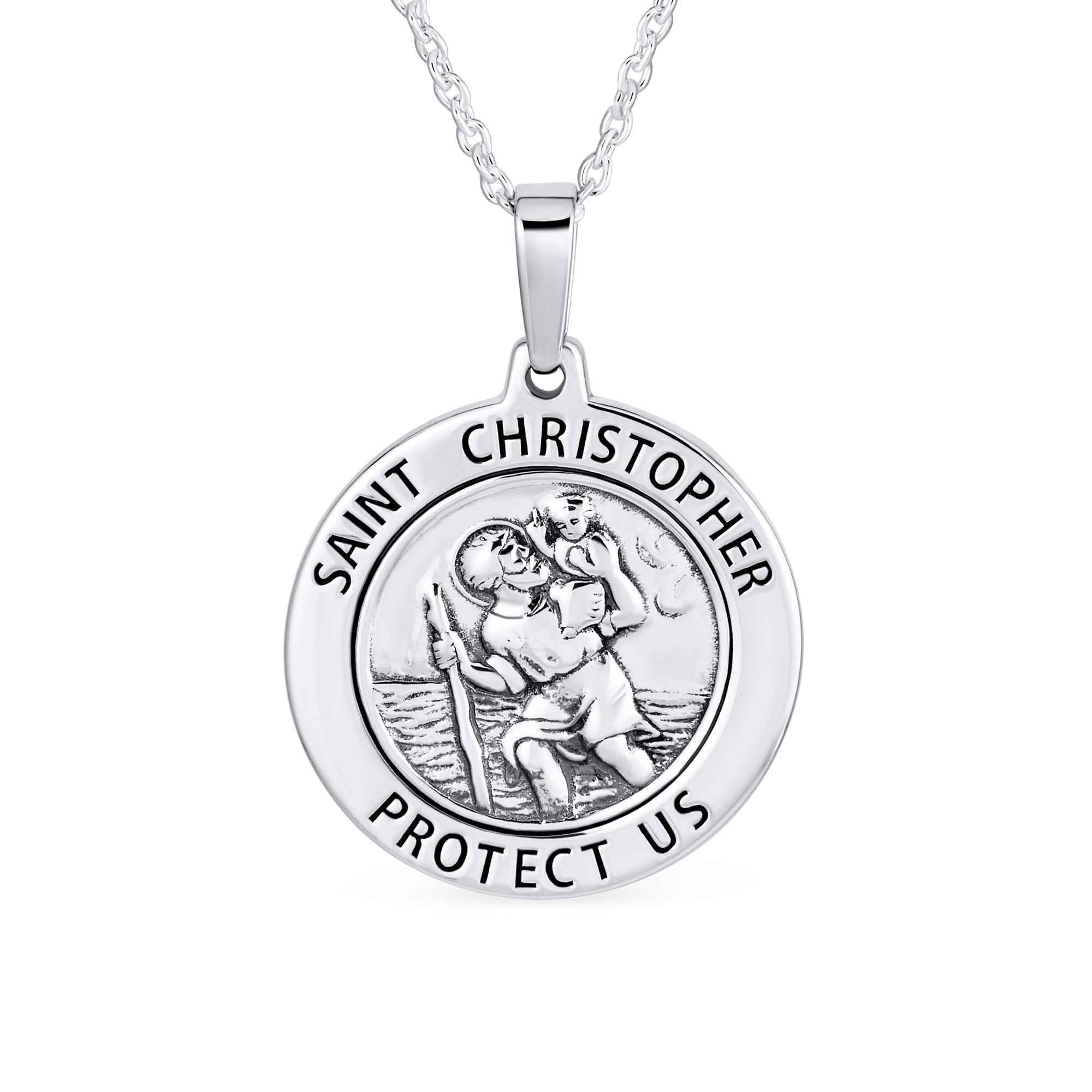 Sterling Silver St. Christopher Necklace